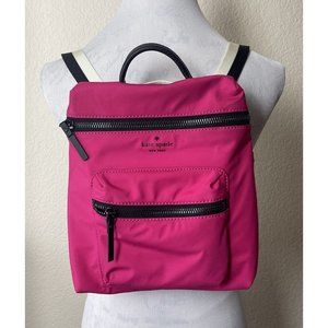 Kate Spade Convertible Backpack Pink Nylon Thats the Spirit Handbag Purse
